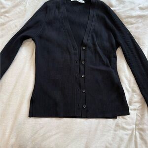 Abercrombie & Fitch Black Ribbed Cardigan